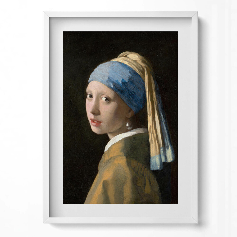 Obraz v rámu dekorativní Obraz Dívka s perlou