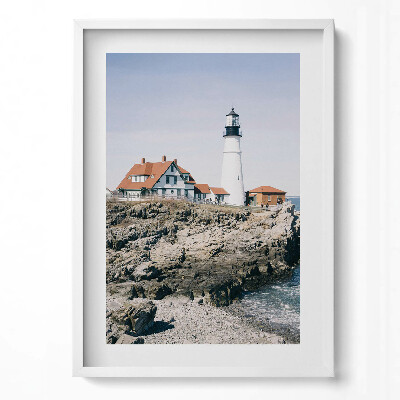 Obraz v rámu dekorativní Mlhavé jehličnaté léto - krajina