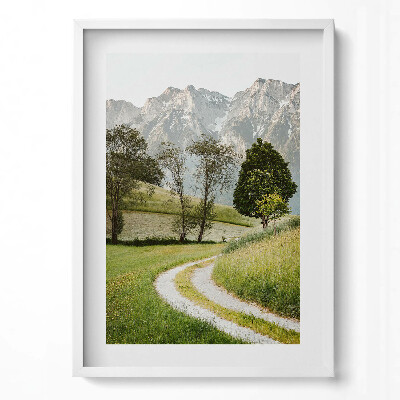 Obraz v rámu dekorativní Polní pes v horách