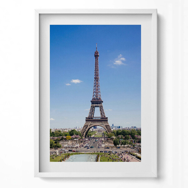 Obraz v rámu dekorativní Krajina Eiffelova věž Paříž Francie