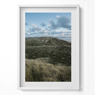 Obraz v rámu dekorativní Horská krajina luk a trávy