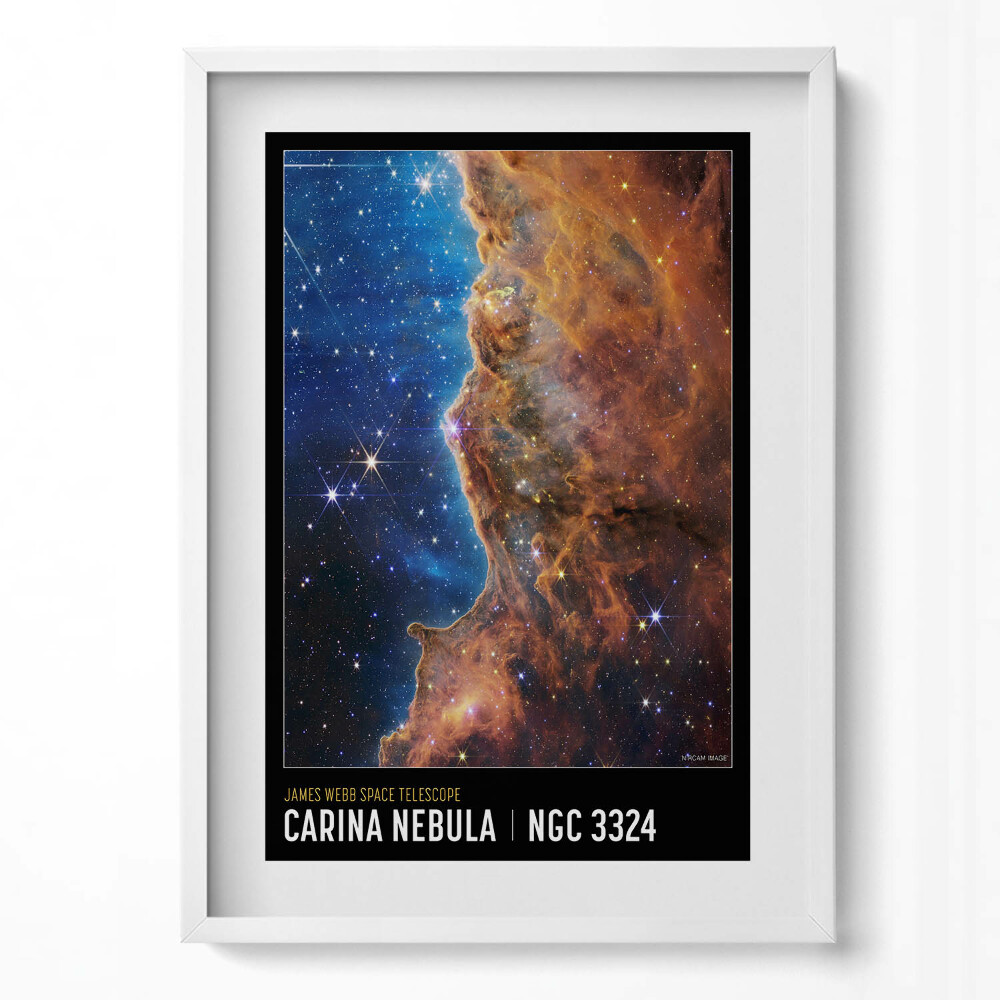 Obraz v rámu dekorativní Plakát s vesmírnou tématikou s fotkami NASA