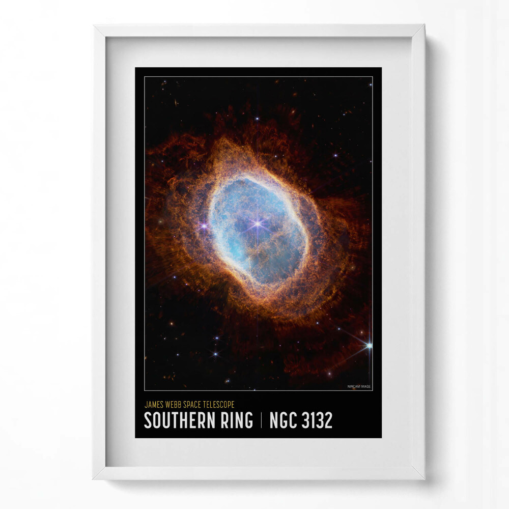 Obraz v rámu dekorativní Plakát s vesmírnou tématikou s fotkami NASA