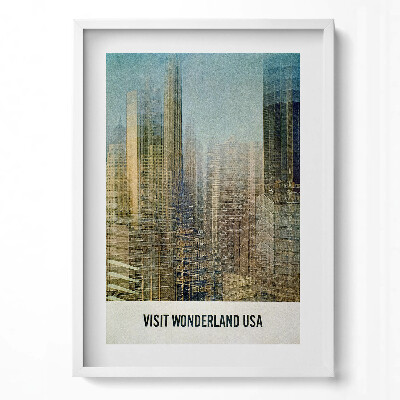 Obraz v rámu dekorativní USA budova ilustrace