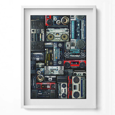 Obraz v rámu dekorativní Hudba - Vintage boombox