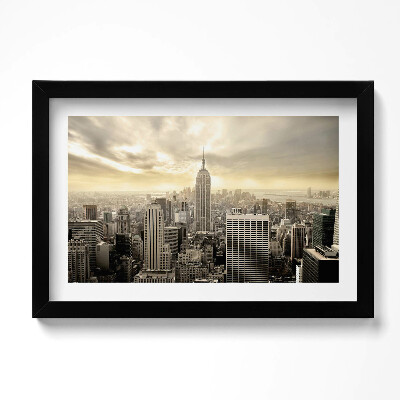 Obraz s rámem dekorativní Panorama Empire State Building