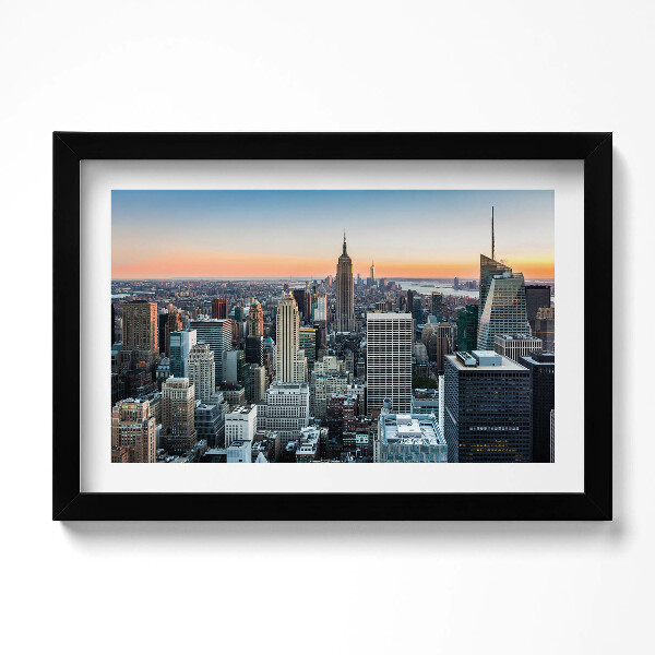 Obraz s rámem dekorativní Pohled na architekturu New Yorku