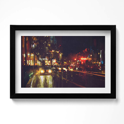 Obraz s rámem dekorativní Rozmazané malované město