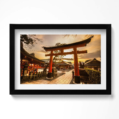 Obraz s rámem dekorativní Japonská brána - asijská architektura