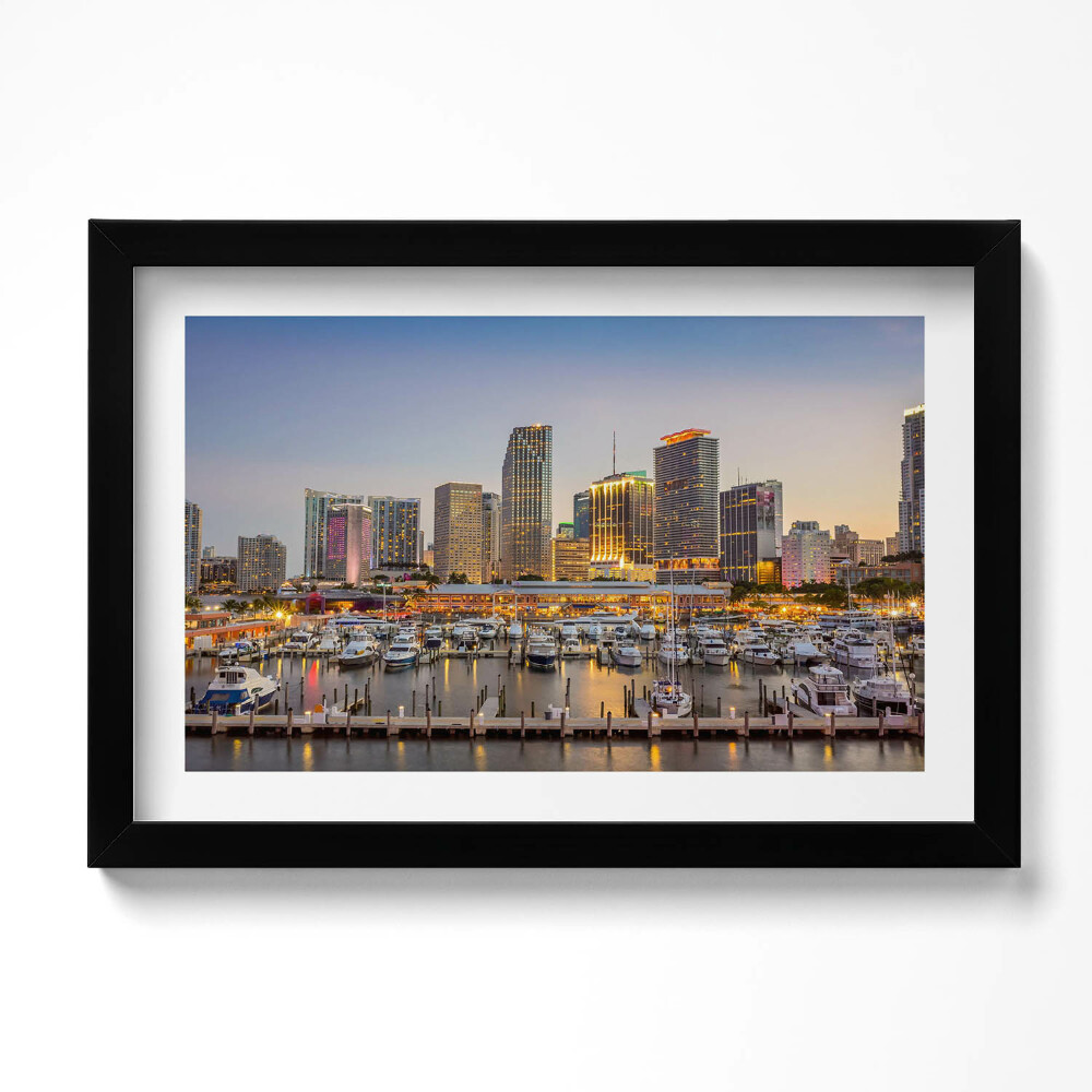 Obraz s rámem dekorativní Panorama velkého města