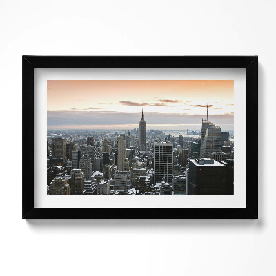 Obraz s rámem dekorativní Panorama newyorské architektury