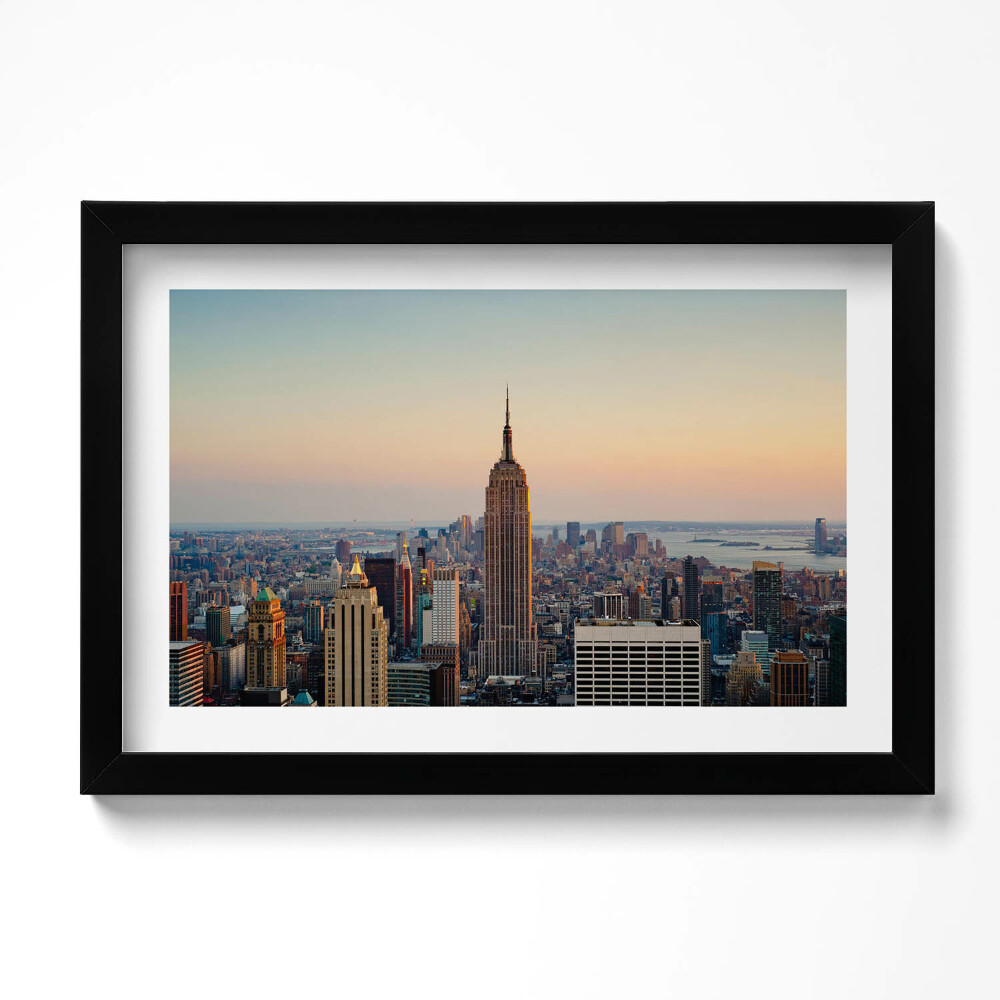 Obraz s rámem dekorativní Panorama New Yorku