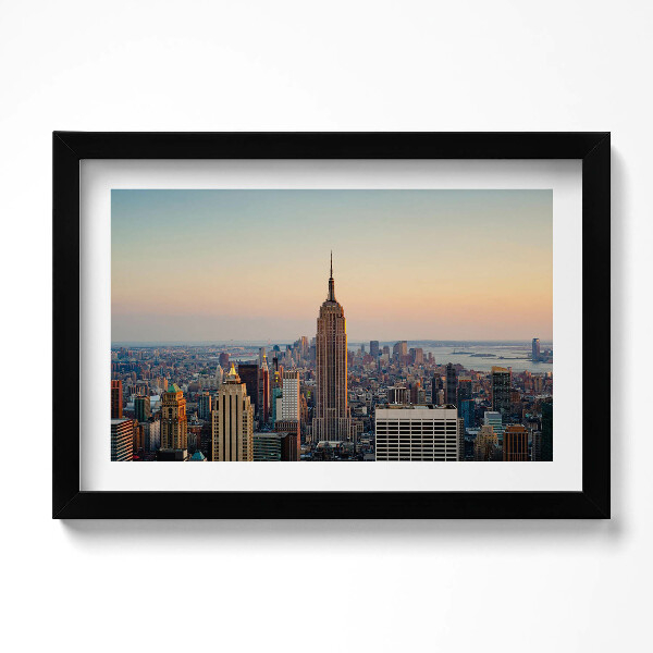 Obraz s rámem dekorativní Panorama New Yorku