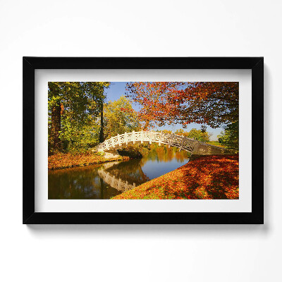 Obraz s rámem dekorativní Woerlitzer Park ve zlatém podzimu