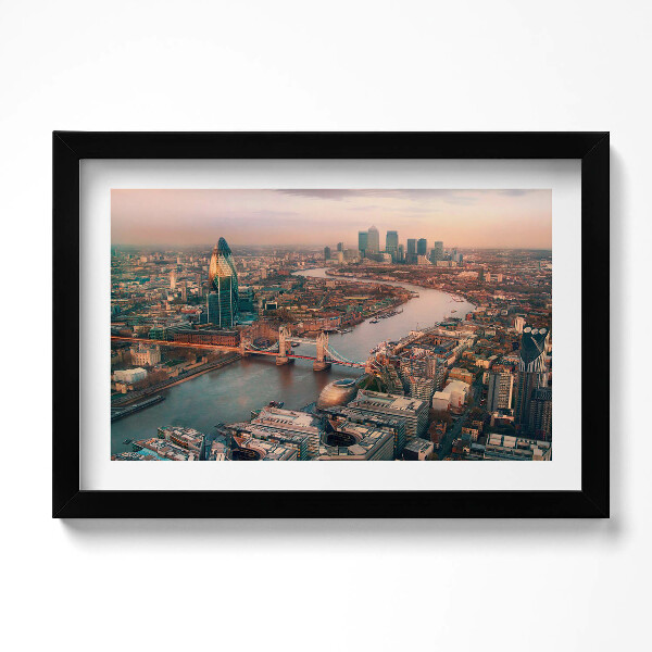 Obraz s rámem dekorativní Londýn z ptačí perspektivy