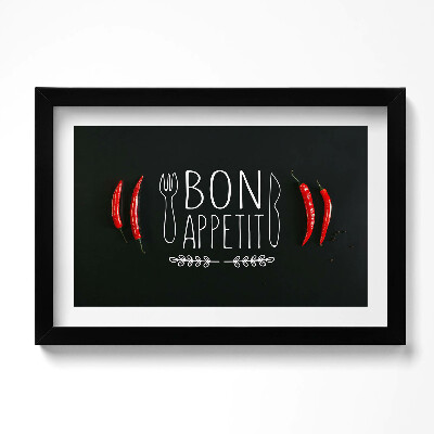 Obraz s rámem dekorativní Nápis dobrou chuť