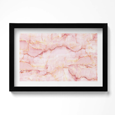 Obraz s rámem dekorativní Textura růžového mramoru
