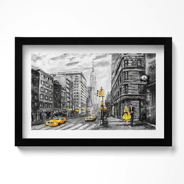 Obraz s rámem dekorativní Ulice Empire State Building