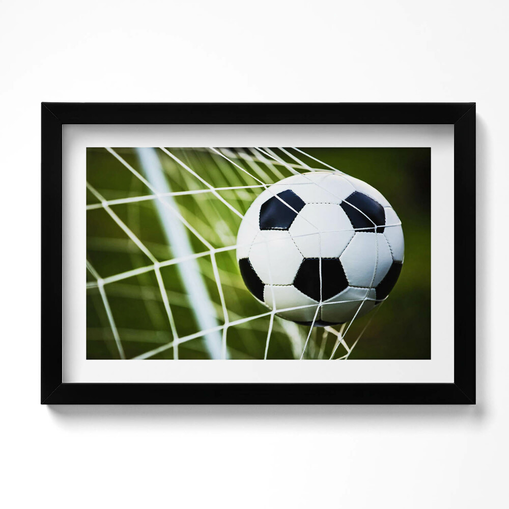 Obraz s rámem dekorativní Míč je v brance