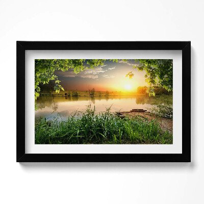 Obraz s rámem dekorativní Západ slunce, letní dny