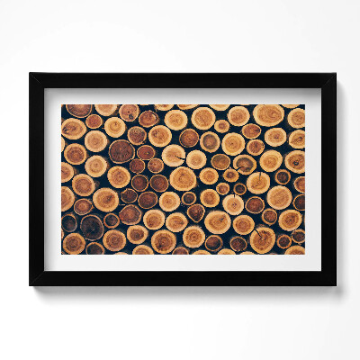Obraz s rámem dekorativní Dřevo, pařezy