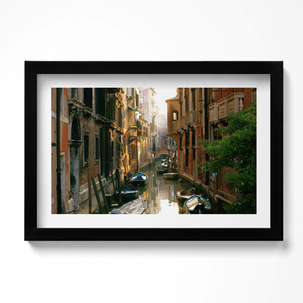 Obraz s rámem dekorativní Benátky romantismus Canal Grande