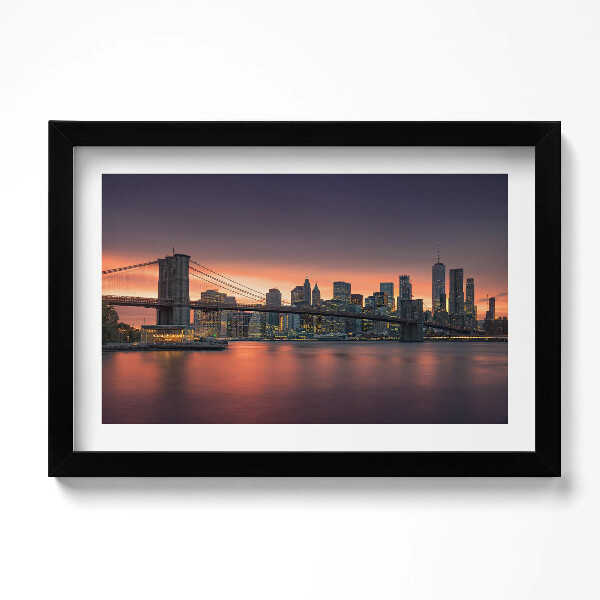 Obraz s rámem dekorativní New York East River