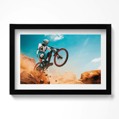 Obraz s rámem dekorativní Jízda na motorce v poušti