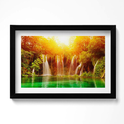 Obraz s rámem dekorativní Malebný pohled na vodopád