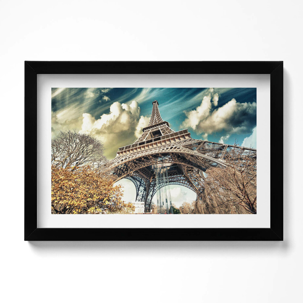 Obraz s rámem dekorativní Skvělý výhled na Eiffelovu věž