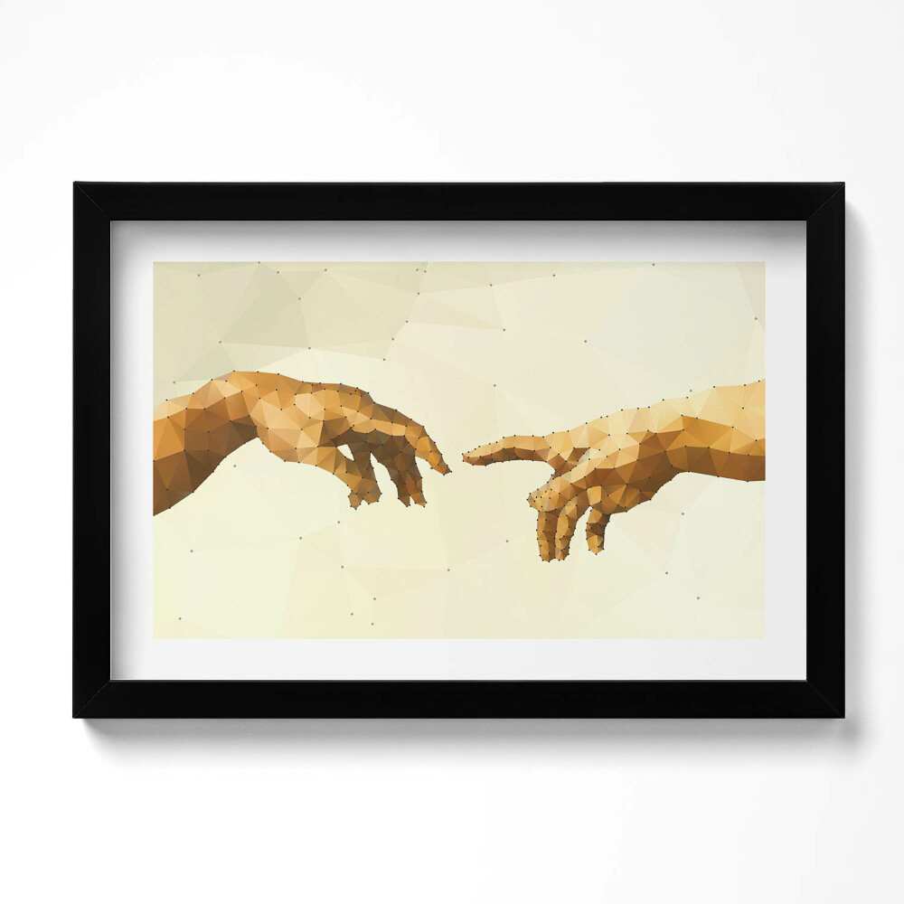 Obraz s rámem dekorativní Stvoření Adama