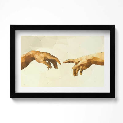 Obraz s rámem dekorativní Stvoření Adama