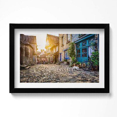 Obraz s rámem dekorativní Ulice starého města