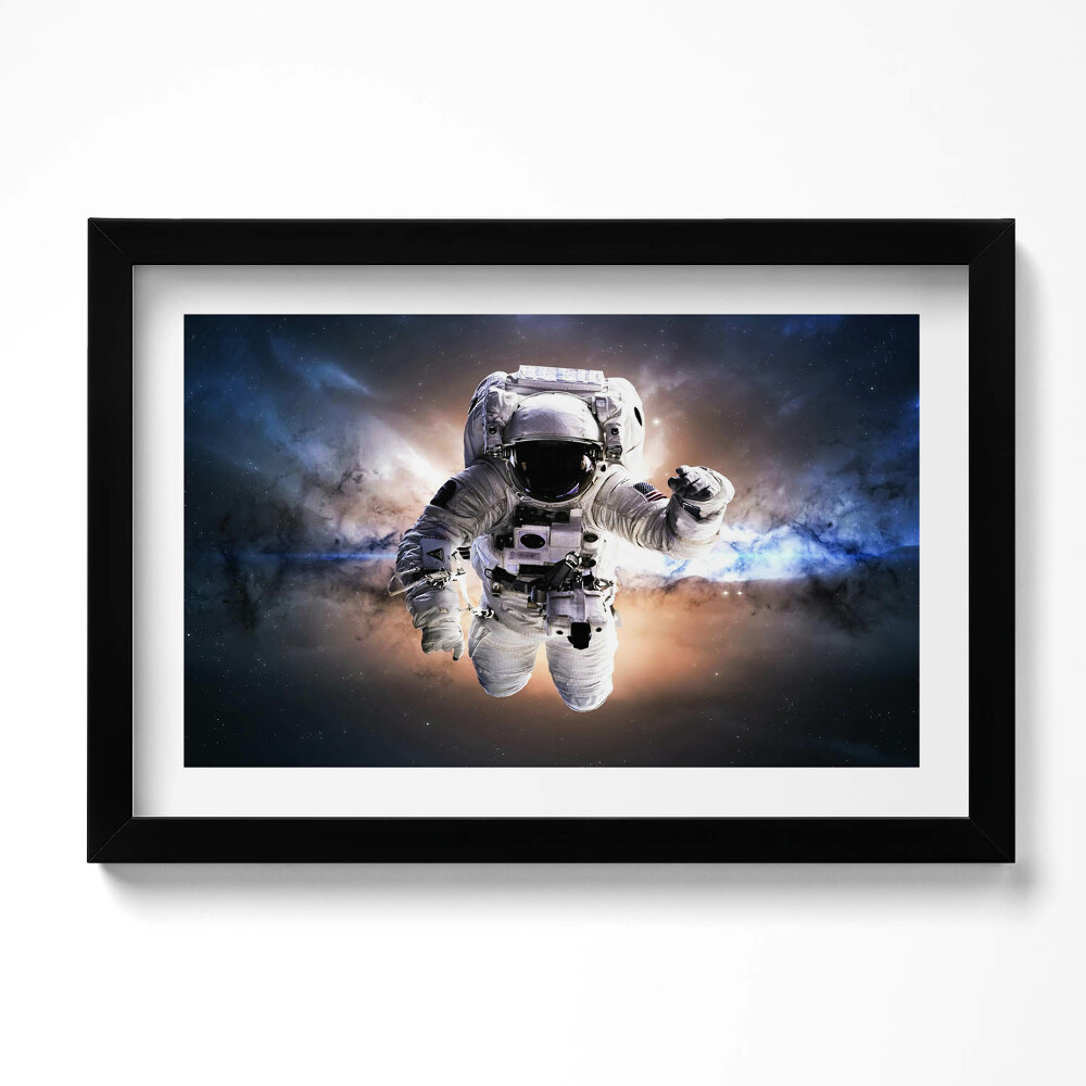 Obraz s rámem dekorativní Astronaut ve vesmíru