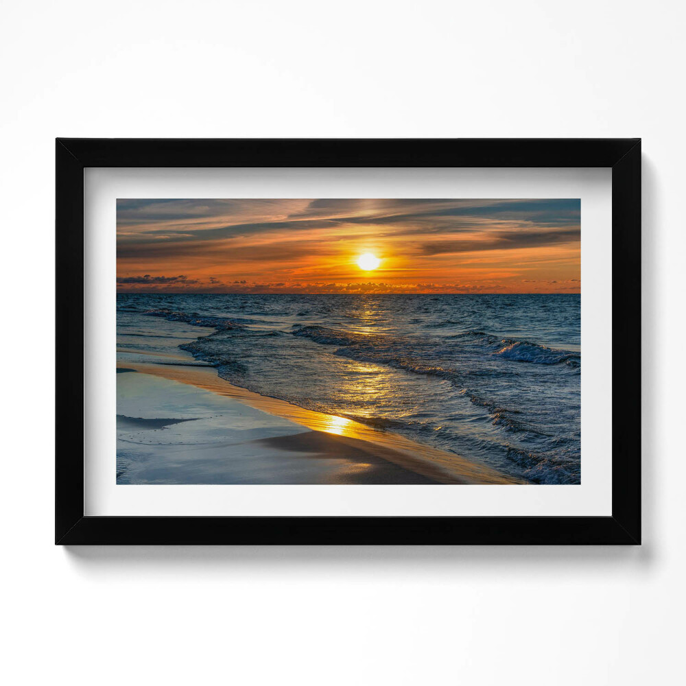 Obraz s rámem dekorativní Władysławowo Baltské moře