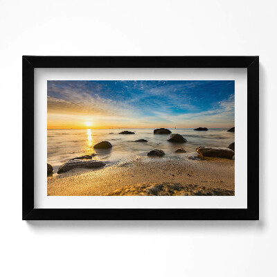 Obraz s rámem dekorativní Východ slunce Baltské moře