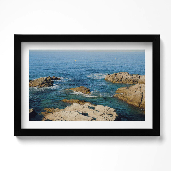 Obraz s rámem dekorativní Pobřeží Costa Brava