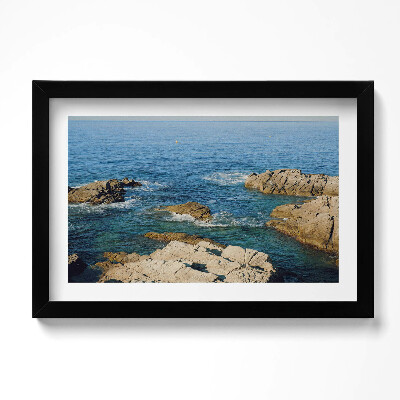 Obraz s rámem dekorativní Pobřeží Costa Brava