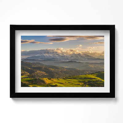 Obraz s rámem dekorativní Pieniny Wysoki Wierch