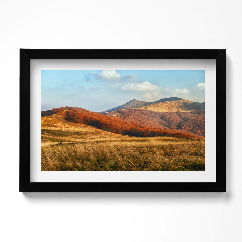 Obraz s rámem dekorativní Horská krajina na podzim