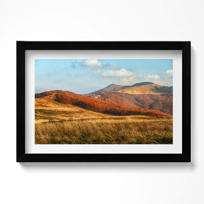 Obraz s rámem dekorativní Horská krajina na podzim