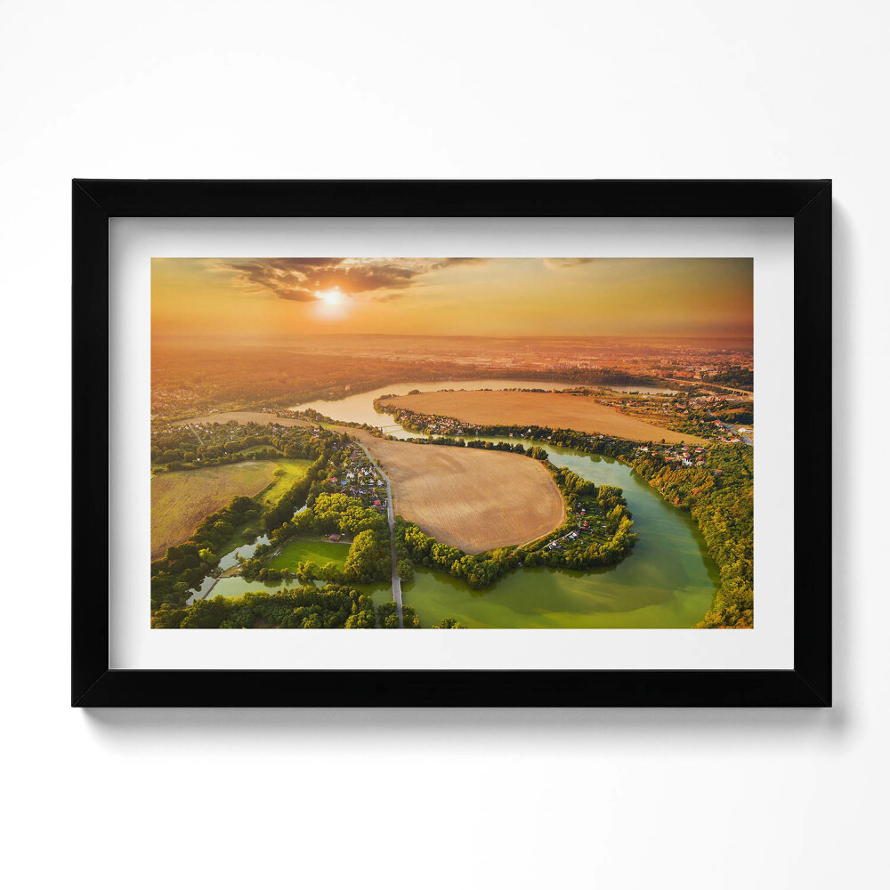 Obraz s rámem dekorativní České údolí Pilzno Litice