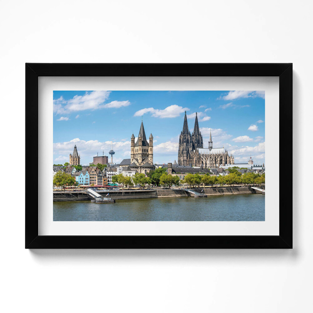 Obraz s rámem dekorativní Panorama v Kolíně nad Rýnem