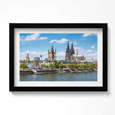 Obraz s rámem dekorativní Panorama v Kolíně nad Rýnem