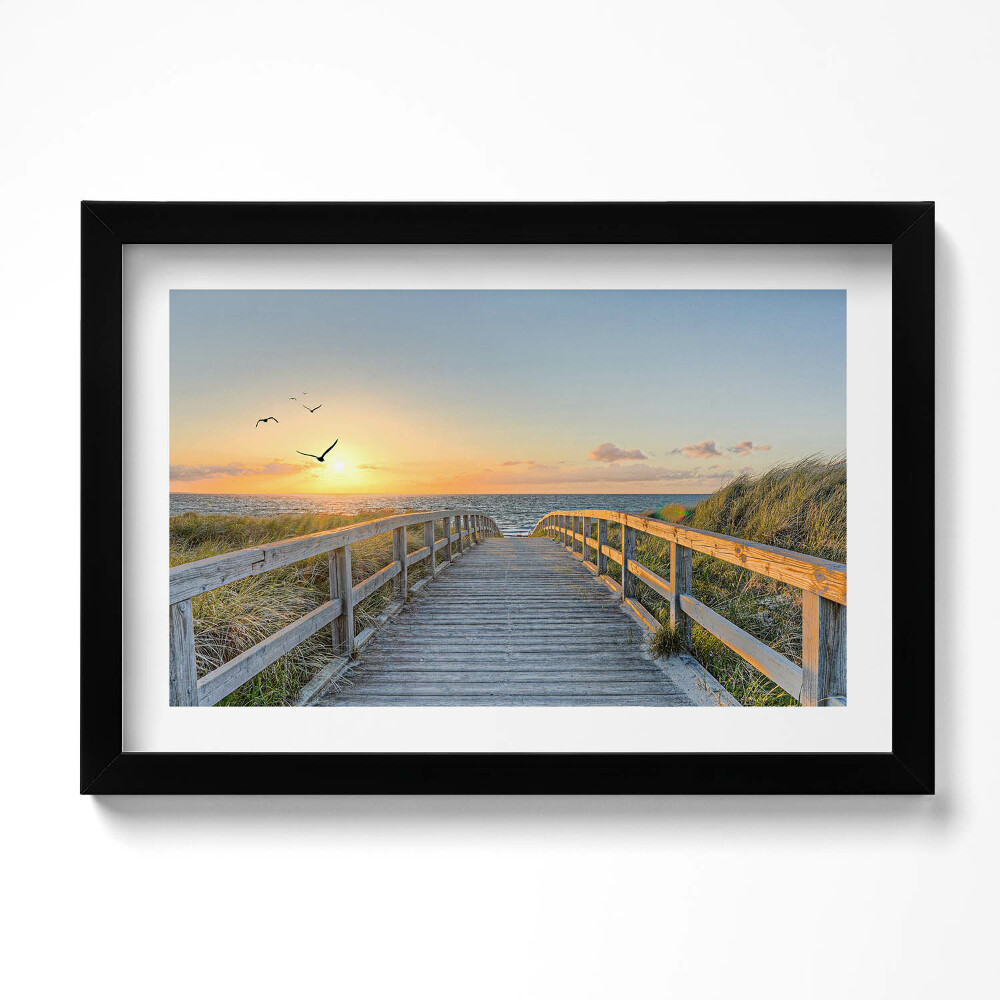 Obraz s rámem dekorativní Dovolená u moře v Německu