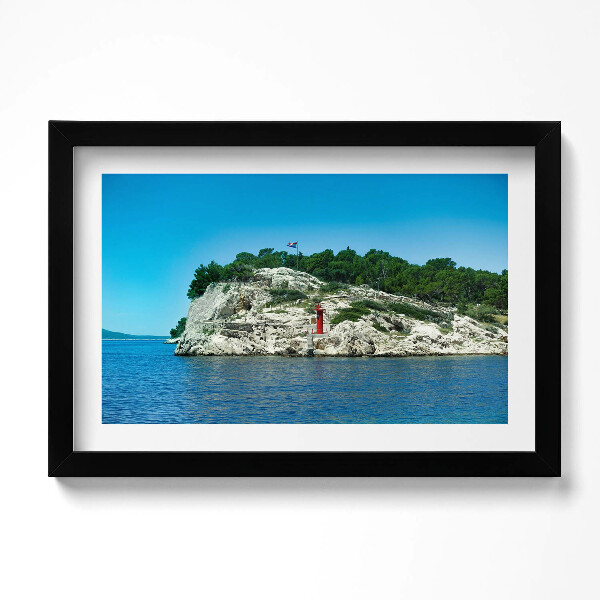 Obraz s rámem dekorativní Scénická cesta Split Chorvatsko