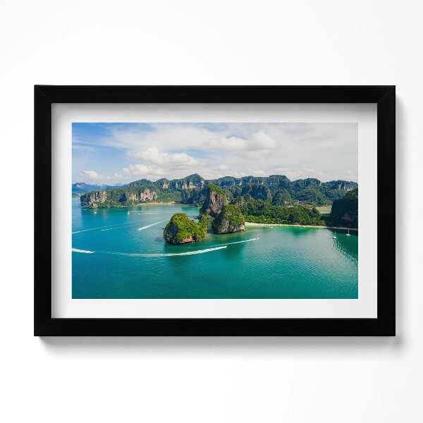 Obraz s rámem dekorativní Ostrov v Thajsku