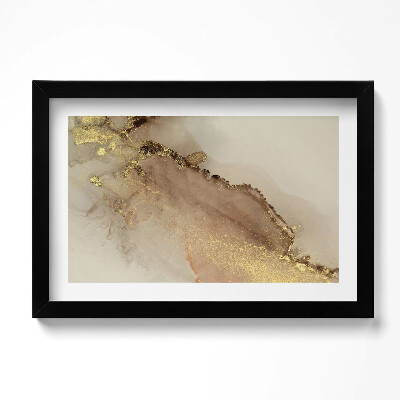 Obraz s rámem dekorativní Zlatá abstrakce