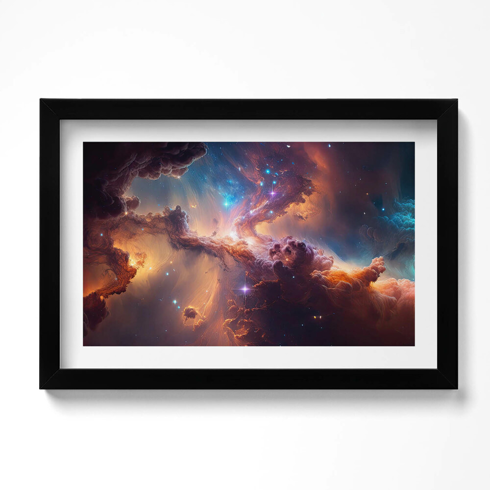 Obraz s rámem dekorativní Světové hvězdy kosmos