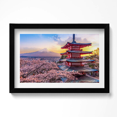 Obraz s rámem dekorativní Japonská konstrukce